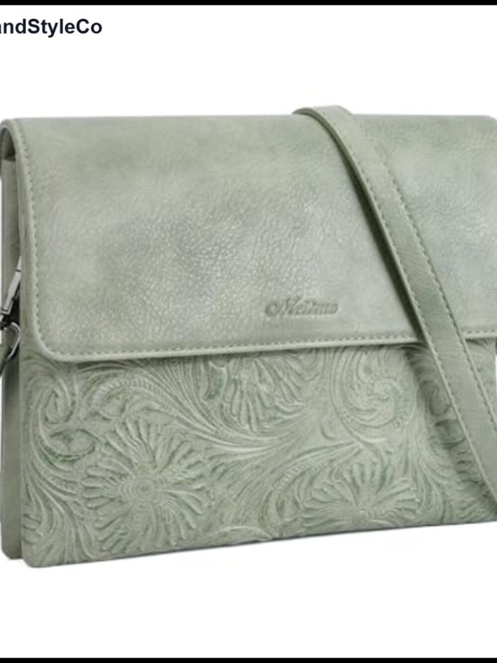 Vegan Leather Small Crossbody Bag with Adjustable Strap